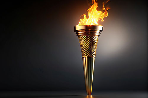 Flaming torch