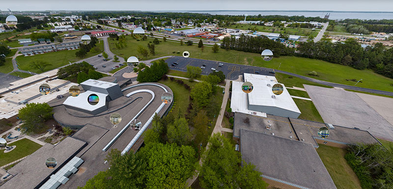 Escanaba campus aerial photo